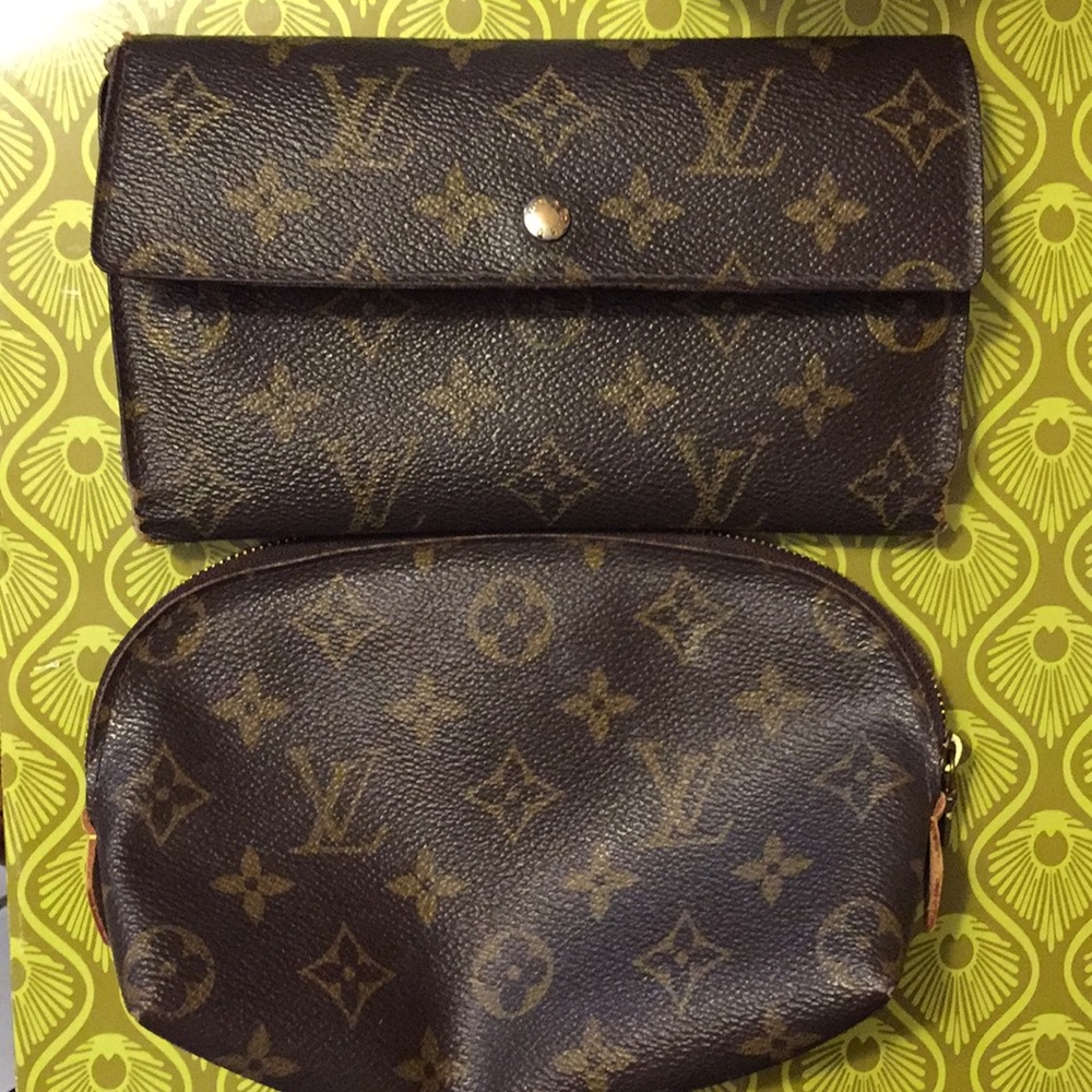 Louis Vuitton cosmetic bag and wallet